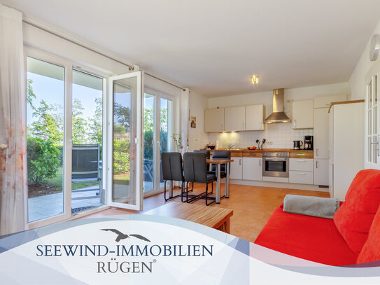 Erdgeschoss Ferienwohnung mit Garten und Blick zur Ostsee - am Hochufer vom Ostseebad Sellin