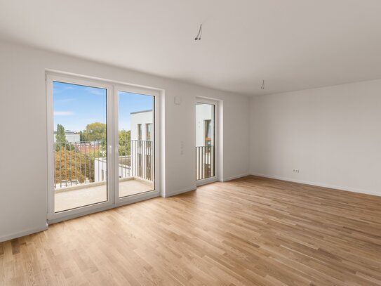 Moderne 3 Zimmer Wohnung Large (unmöbliert) mit Küche und mit Zugang zu Fitnessstudio und Dachterrasse