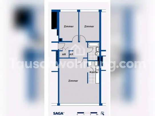 [TAUSCHWOHNUNG] 3-Zimmer-Angebot in Steilshoop gegen 1,5-2 Zimmer Steilshoop