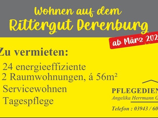 Betreutes Wohnen mit Tagespflege im Rittergut in Derenburg moderne, barrierefreie 2 Raumwohnungen – Erstbezug-