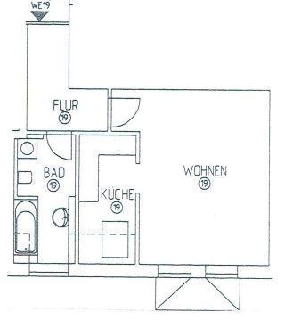 Großzügige 1-Zimmer mit Laminat, Tageslichtbad und EBK in direkter Nähe zur Uni!