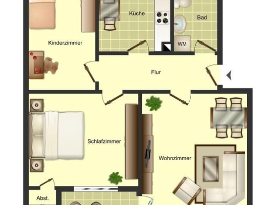 Ab April frei! 3-Zimmer-Wohnung in Bergkamen City