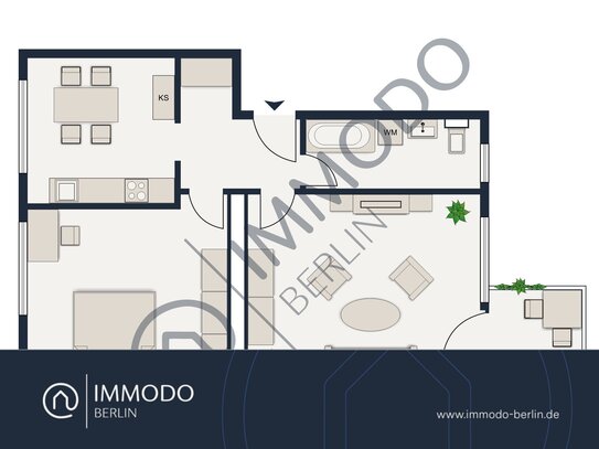 ?? Fußläufig zum Stadtpark Steglitz - renovierte 2 Zimmer Wohnung mit Balkon und Hobbykeller