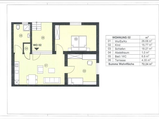 Erstbezug! Praktische 3-Zi.-Wohnung in Ettenheim!