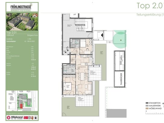 Frühlingstraße 30: 3-Zimmer-Gartenwohnung, Top 2.01