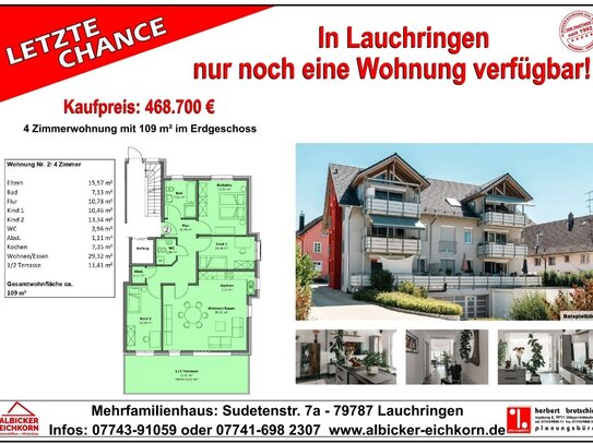 Kapitalanleger aufgepasst! Steuern sparen-Degr. Afa 5 %: 4 Zi. EG mit Terrasse ca. 109 m² - Wohnung 2 - Sudetenstr. 7a,…