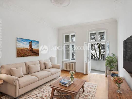 ... PROVISIONSFREI, 3,5 Zi.-Altbauwohnung, ca. 113 m² + West-Balkon, nur 200 m. zum Kurfürstendamm! ...