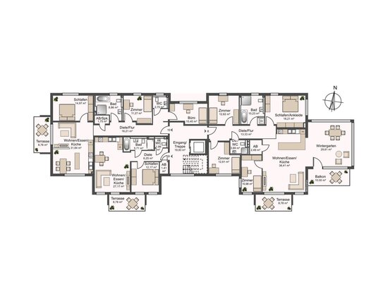 Premiumwohnung mit Wintergarten Wohnung Nr. 8 im 2. OG