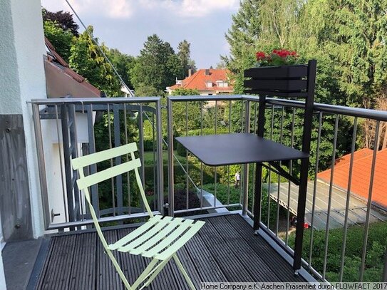 Aachen-Südviertel; Hochwertig möbliertes 2 Zi-App. mit Balkon in bester Lage