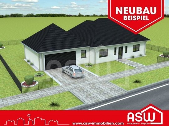 Musterhaus! Neubaubungalow mit Doppelgarage und freiem Feldblick in Südlage