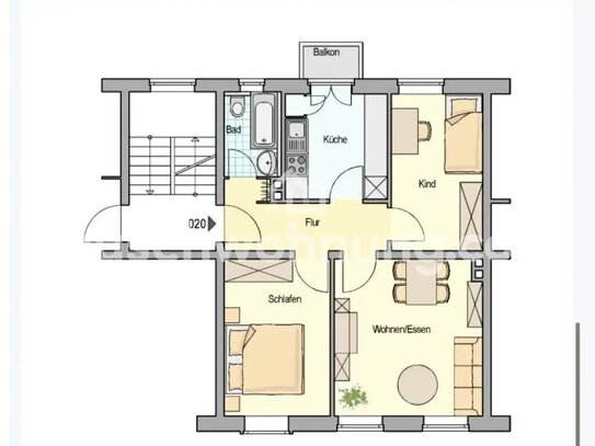 [TAUSCHWOHNUNG] 3 Zimmer Wohnung gegen Wohnung mit Garten.