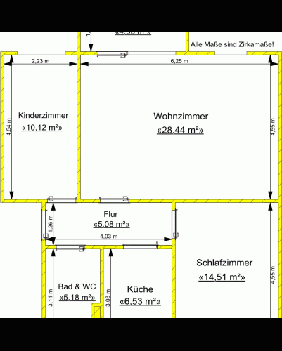 Geräumige 3-Raum-Wohnung in ruhiger Lage