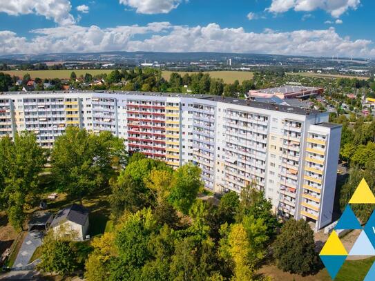 Helle 1-Raumwohnung mit Erzgebirgsblick aus 11. Etage