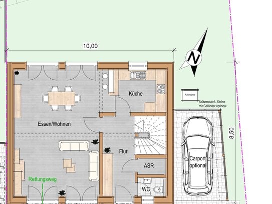 Repräsentatives Eigenheim als ökologisches EFH-Passivhaus (opt. m. ELW) in traumhafter Aussichtslage am Rande der Natur…