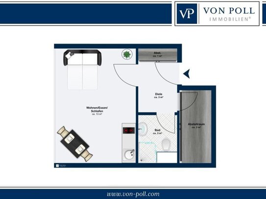 Gemütliche 1-Zimmer-Wohnung in Altschwabing