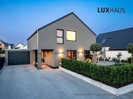 LUXHAUS Einfamilienhaus NEUBAU individuell planbar 162m² Schlüsselfertig 100% Wohlfühlklima – 100% Design