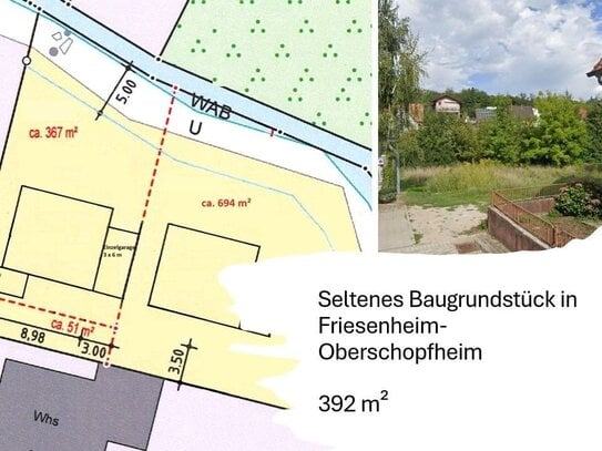 Seltenes Baugrundstück in Friesenheim-Oberschopfheim mit 392 m²