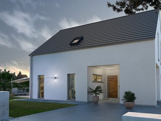 Haus mit integriertem Carport