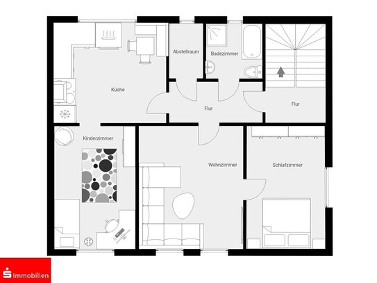 stilvolle 3-Raum-Wohnung in ruhiger Lage