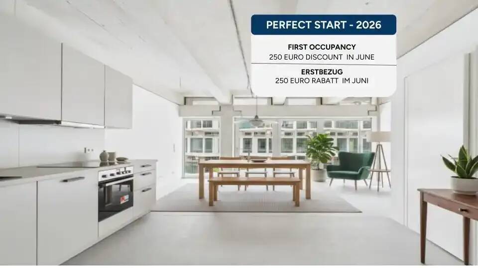 Mietrabatt - Erstbezug: 2-Zimmer Wohnung mit EBK & Balkon, 5 Min. zur U5 - Photo 1