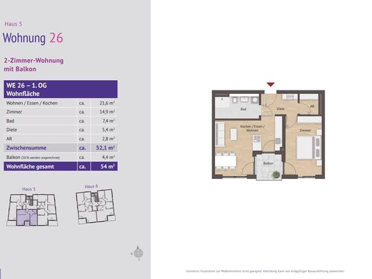 NEU AFA | 2-Zimmer-Wohnung mit Balkon oder Terrasse