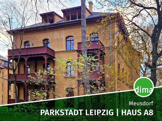 Malerischer Erstbezug der Parkstadt Leipzig, Süd-Balkon + Loggia, 2 Bäder, Stellplatz, Aufzug u.v.m.