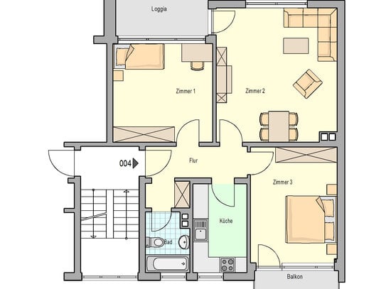 Bitburg - 3 ZKB Wohnung mit Balkon!