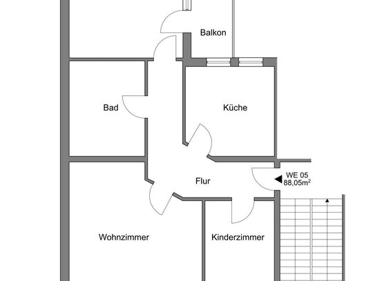 Geräumige Dachgeschosswohnung im Herzen Gothas zu vermieten