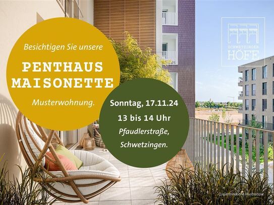 Nur noch eine Maisonette: 5 Zimmer auf 2 Ebenen mit großer Loggia - jetzt besichtigen & einziehen!