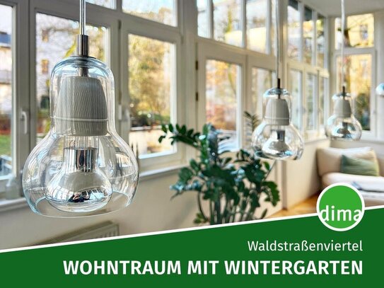 TOP LAGE | Denkmalperle mit Blick ins Grüne, sonnigem Wintergarten, Einbauküche und mehr