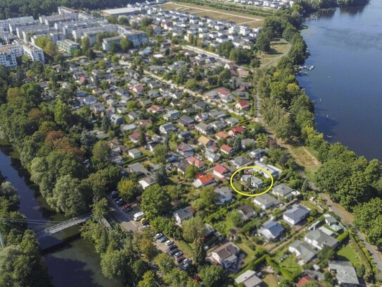 Seltenheitswert: Bungalow mit Bootsliegeplatz auf Pachtland am Tegeler See (Havel)