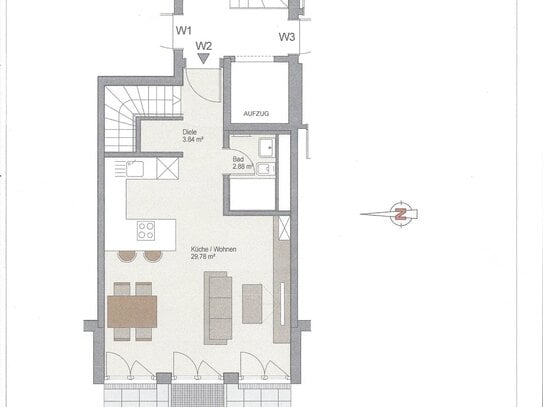 2 Zimmerwohnung Kirchseeon auf 2 Ebenen mit 2 Bädern