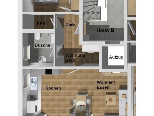 GERINGE ENERGIEKOSTEN - 2-Zimmer-Wohnung mit Terrasse und Gartenanteil