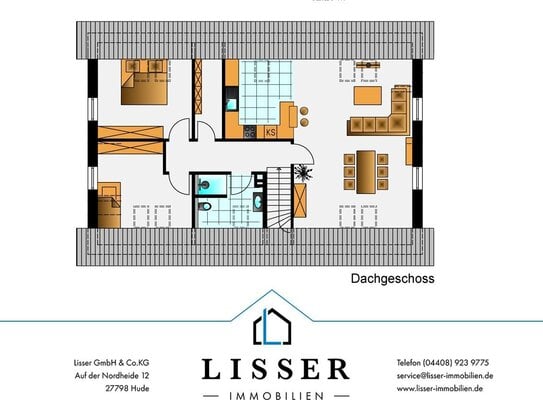 Moderne und Großzügige 3 Zimmer Dachgeschosswohnung zur Miete in Berne