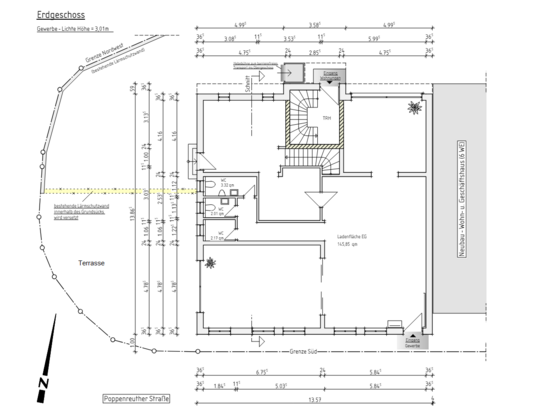 Ladenbüro in bester Sichtlage neben IKEA Fürth! Erstbezug! Moderne Büro/Gewerbefläche mit Fußbodenhzg., sonnige Außente…