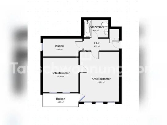 [TAUSCHWOHNUNG] 2-Raum Wohnung im grünen