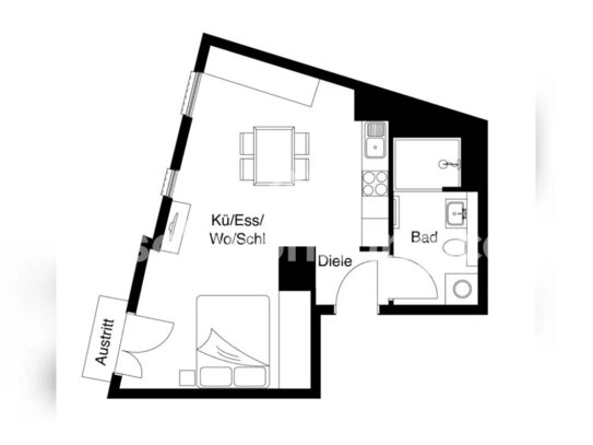 [TAUSCHWOHNUNG] 1 Zimmer Wohnung, 32qm, in ruhiger zentraler Lager