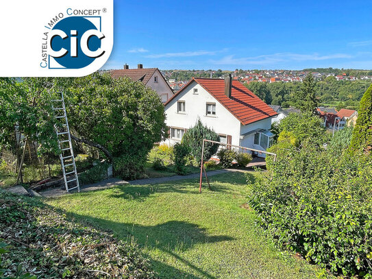 Einfamilienhaus mit Scheune & Garage in ruhiger Aussichtslage von Neudenau