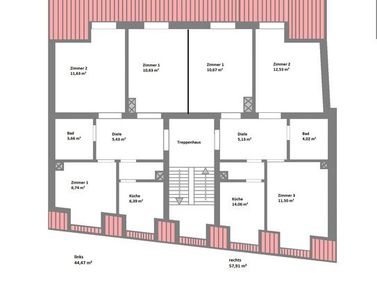 Schöne neusanierte DG-Wohnung in Innenstadt ab 01.04./01.05.25 zu vermieten