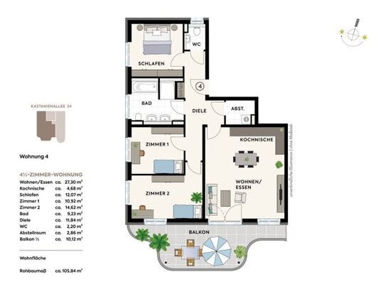 Ideal für Familien: 4½-Zimmer-Neubauwohnung. Kurzfristig beziehbar!