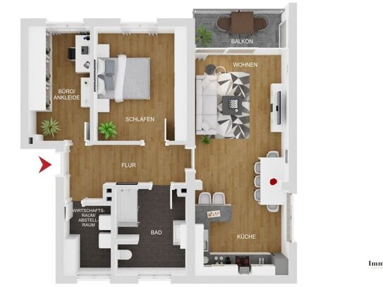 Hochwertig renovierte Wohnung an langfristige Mieter zu vermieten