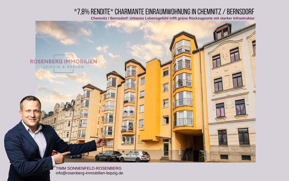 *7,8% Rendite!!!* Charmante Einraumwohnung in Chemnitz / Bernsdorf