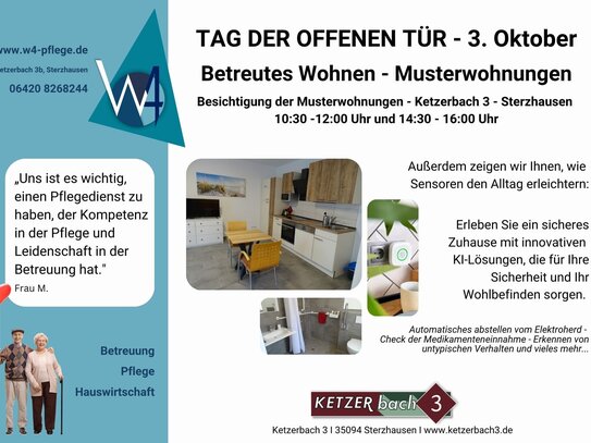 Betreutes Wohnen - Tag der offen Tür - 3. Oktober