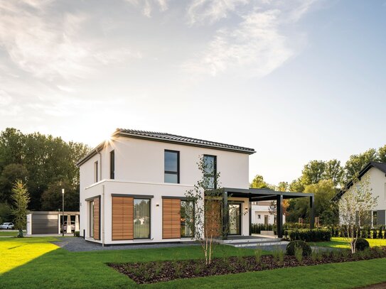 FingerHaus ALLES RICHTIG GEMACHT. Neubau mit FingerHaus und Blick auf den Strelasund