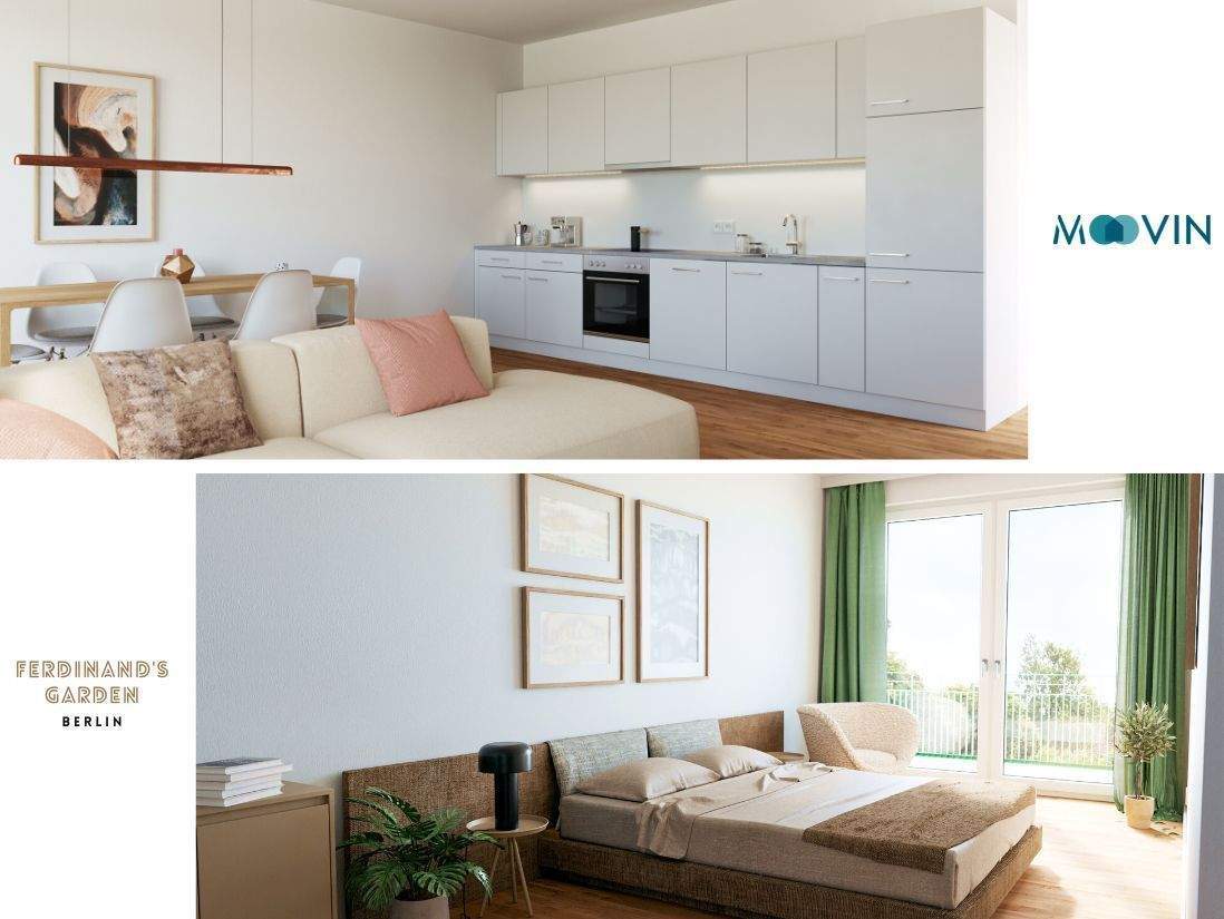 Moderne 4-Zimmer-Wohnung mit 2 BALKONEN, 2 BÄDERN und EBK im Neubauquartier 'Ferdinand's Garden' - Foto 1