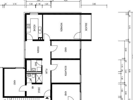 Helle, gemütliche 4. Zi. Wohnung, frisch saniert im grünen Fürstenried West