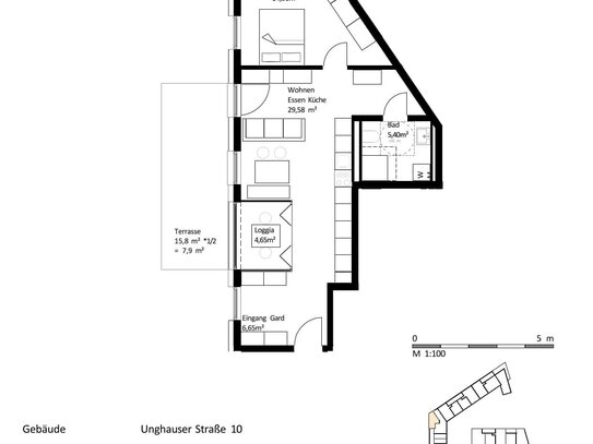 70 m² 2-Zi.-Whg. mit Balkon im Zentrum von Burghausen zum Kauf: EH40-QNG: 5% AfA + 5% Sonder-AfA & 150.000 € KfW-Kredit