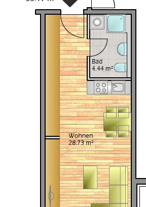 Studenten-Appartement - frei zur sofortigen Nutzung - ideale Lage (Fahrrad, Fußweg) zu Uni, Uni-Klinik, Bahnhof, Innens…