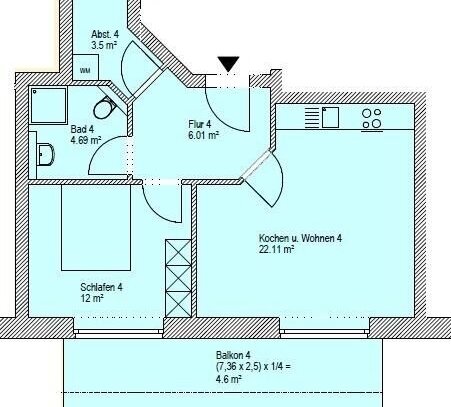 MODERNE 2-ZIMMERWOHNUNG IM 1. OG - RUHIG UND DOCH ZENTRAL