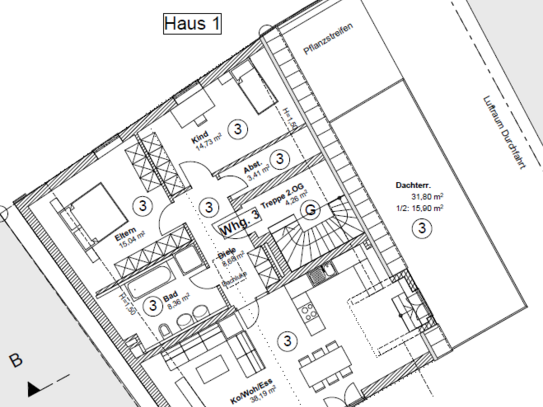 NEUMANN - Exklusive 3ZKB Dachgeschosswohnung mit Dachterrasse im Zentrum von Ingolstadt